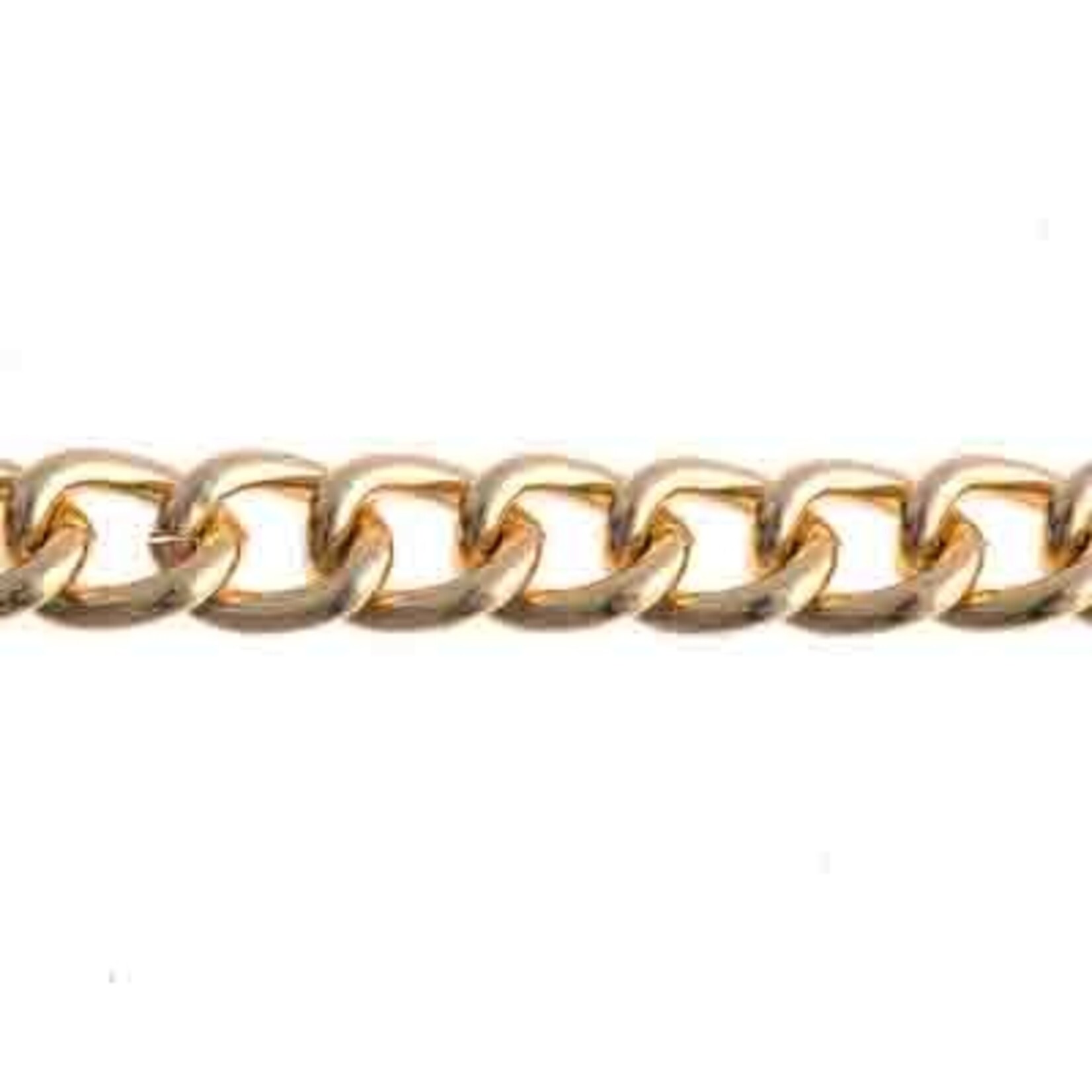 Aluminium Chain 15x12mm Gold 25m/Spool