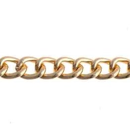 Aluminium Chain 15x12mm Gold 25m/Spool