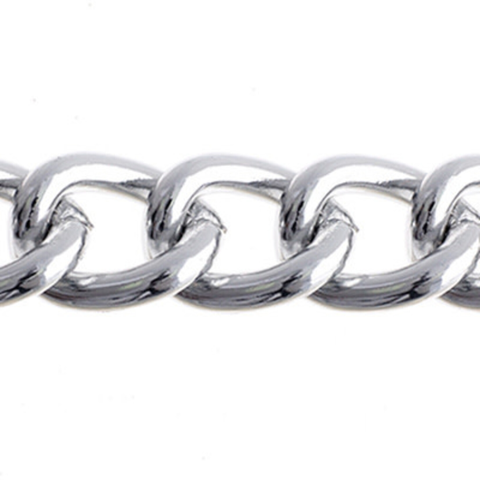 Aluminium Chain 15x12mm Silver 25m/Spool