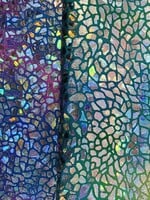 Spandex Holographic Shattered Glass Rainbow
