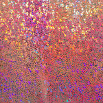 Spandex Holographic Shattered Glass  - Neon Orange and Pink
