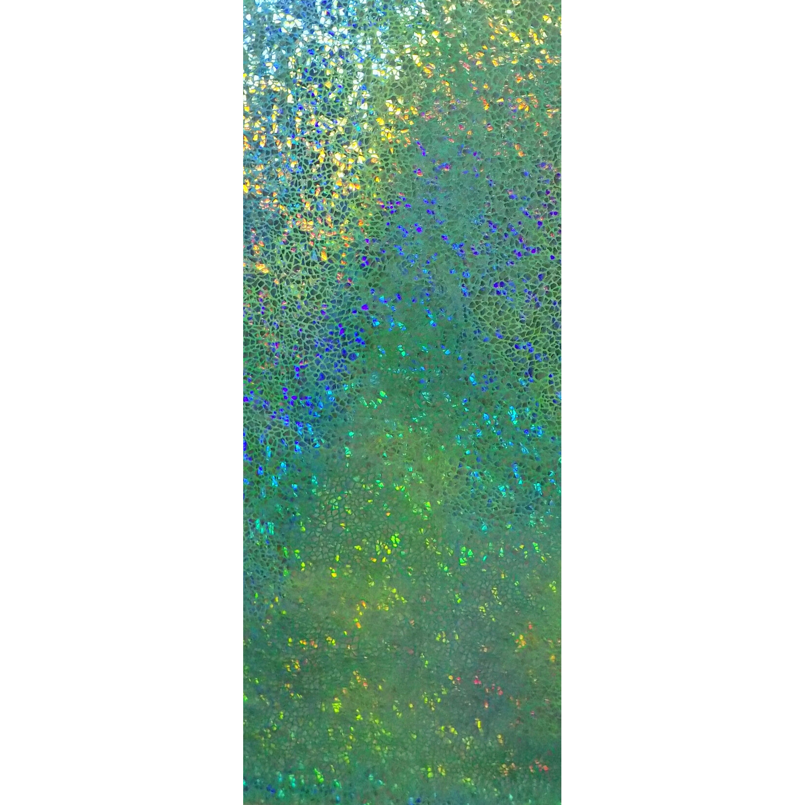 Spandex Holographic Shattered Glass  - Neon Lime and Turquoise