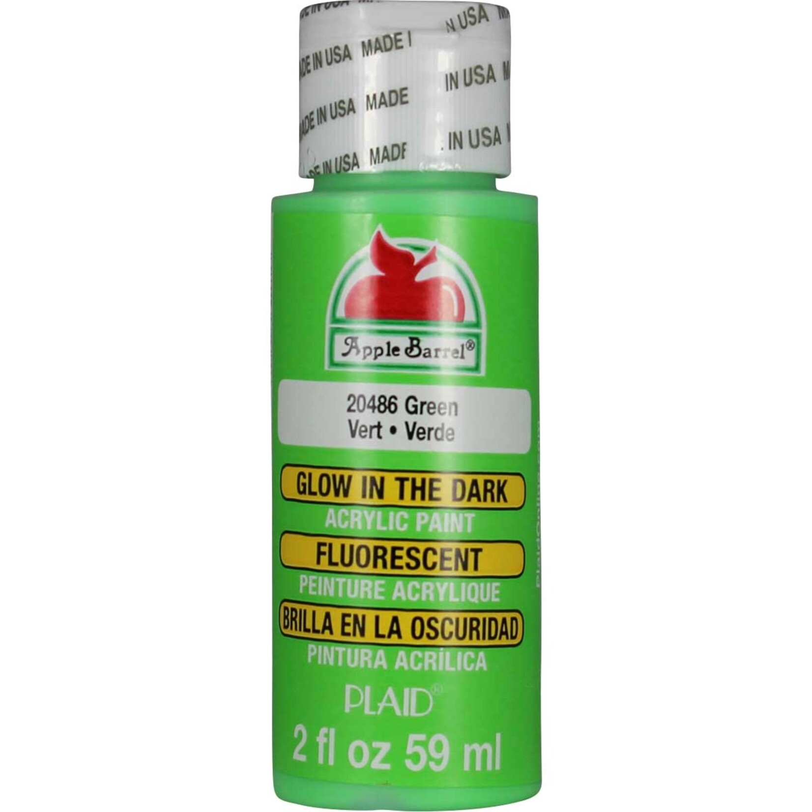 ACRYLIC PAINT A/B GLOW-IN-THE-DARK GREEN 2 OZ.