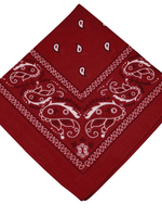 Bandana Paisley Patterned Burgundy