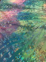 Spandex Tie Dye Hologram Rainbow