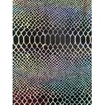 Spandex Holographic Snake Skin Silver