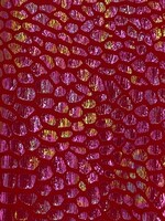 Spandex Holographic Snake Skin Red