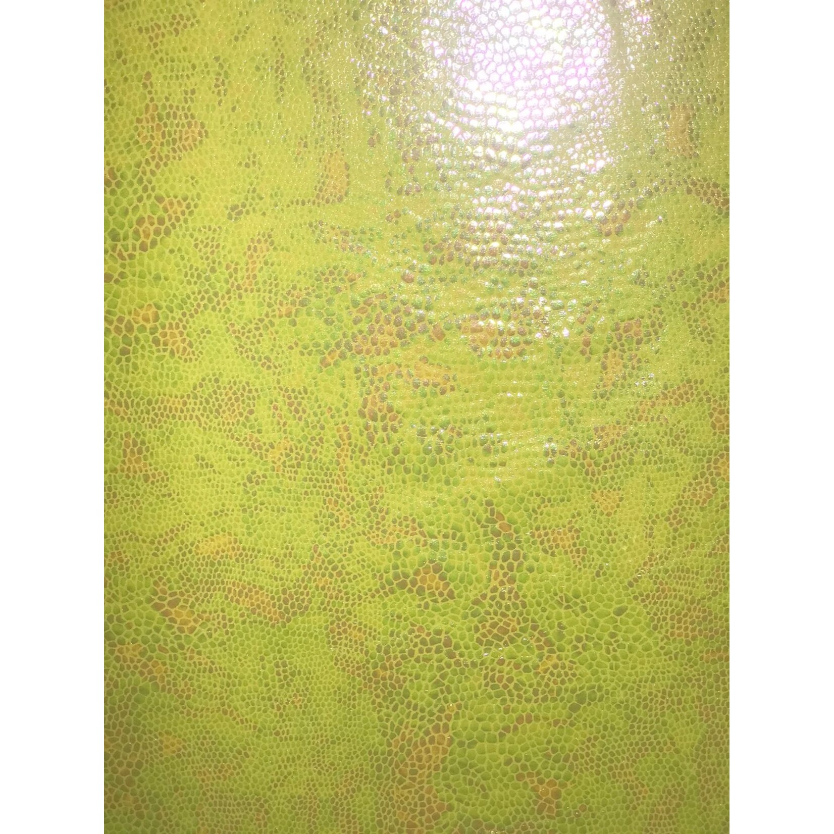 Spandex Holographic Snake Skin Gold