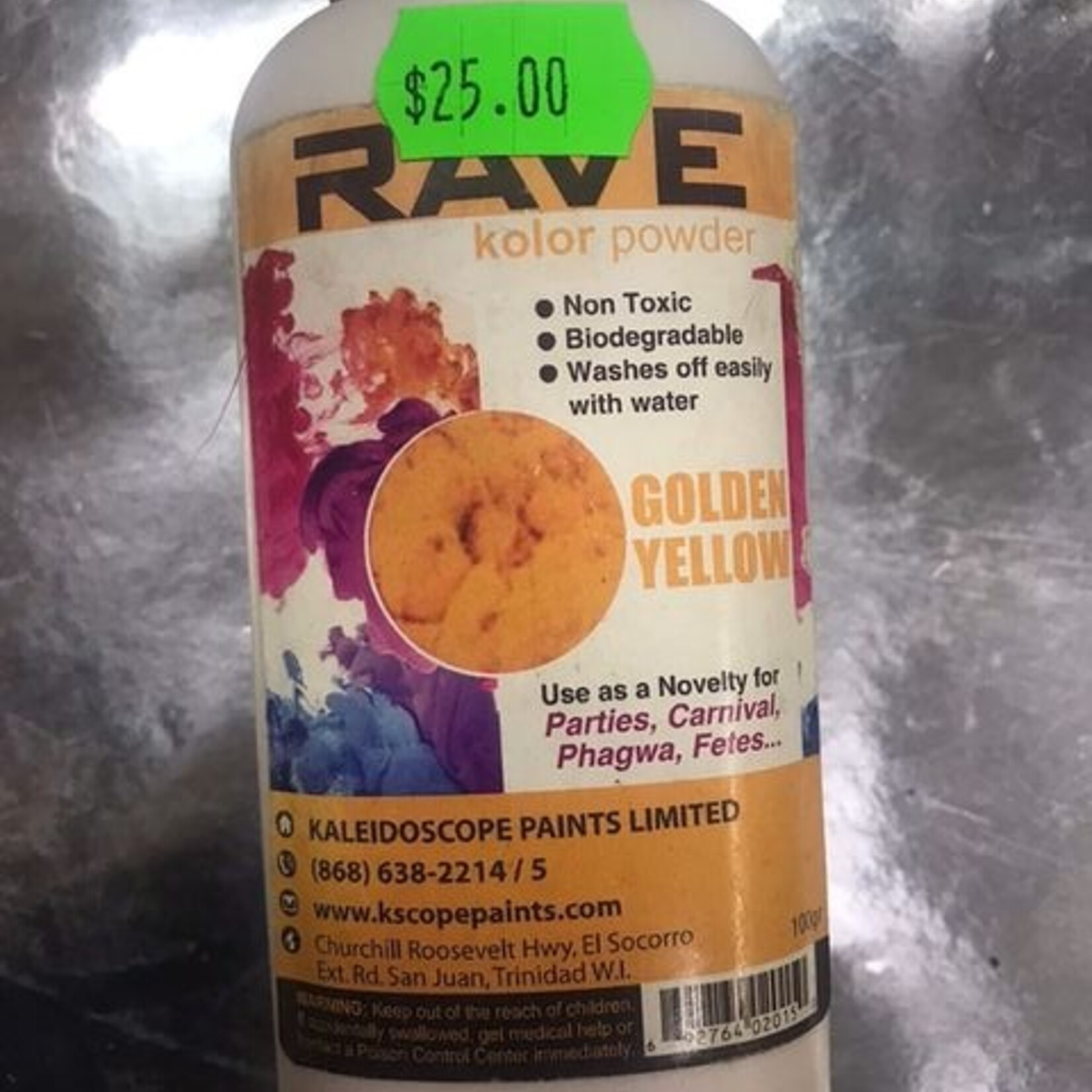 RAVE KOLOR Powder 100grams Golden Yellow