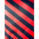 Satin Striped - Red & Black