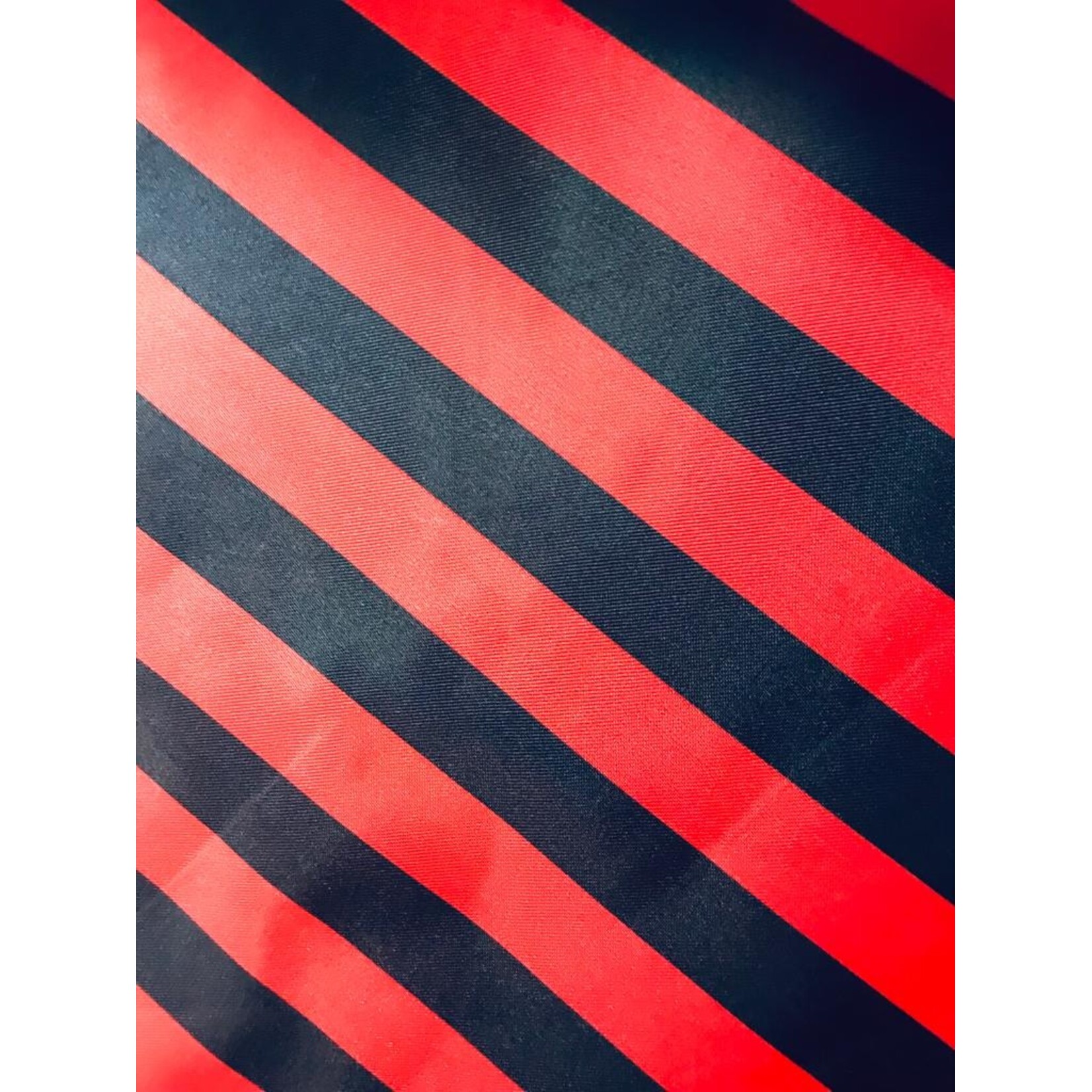 Satin Polyester 58 - 60 Inches Striped - Red & Black