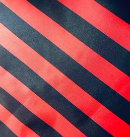 Satin Striped - Red & Black