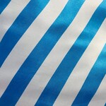 Satin Striped - White & Turquoise