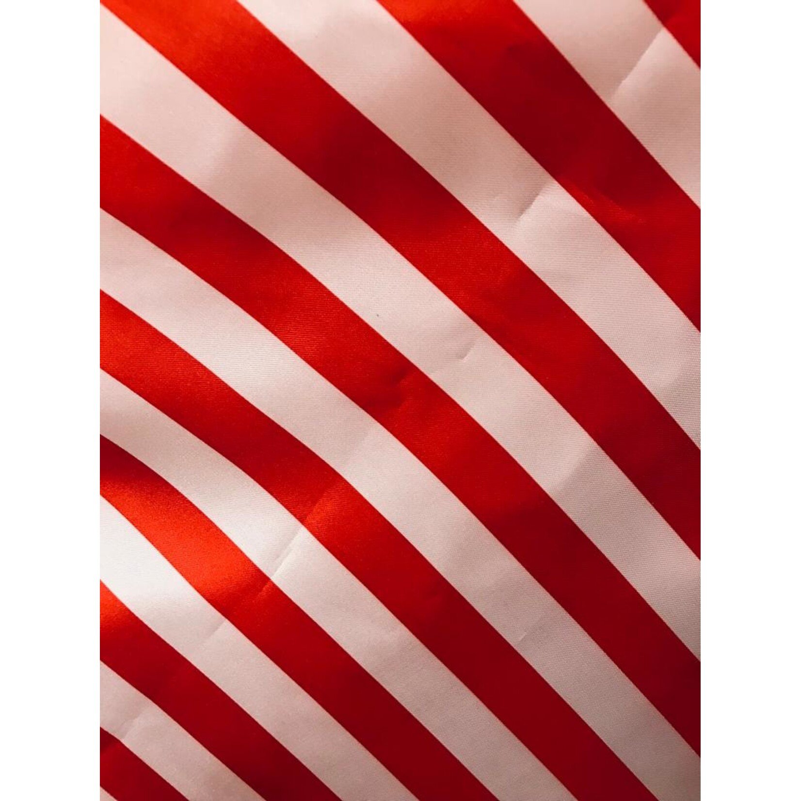 Satin Polyester 58 - 60 Inches Striped - White & Red