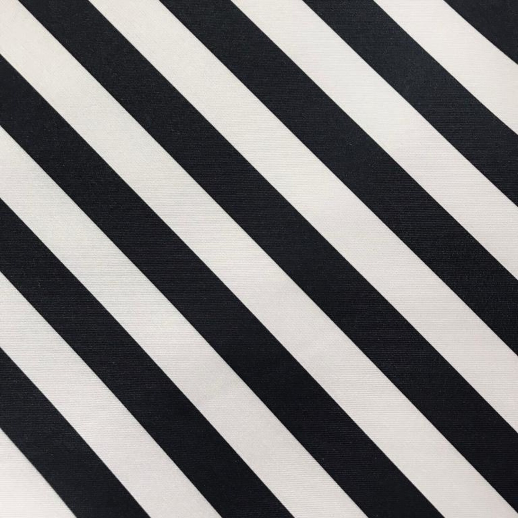 Satin Polyester 58 - 60 Inches Striped - White & Black