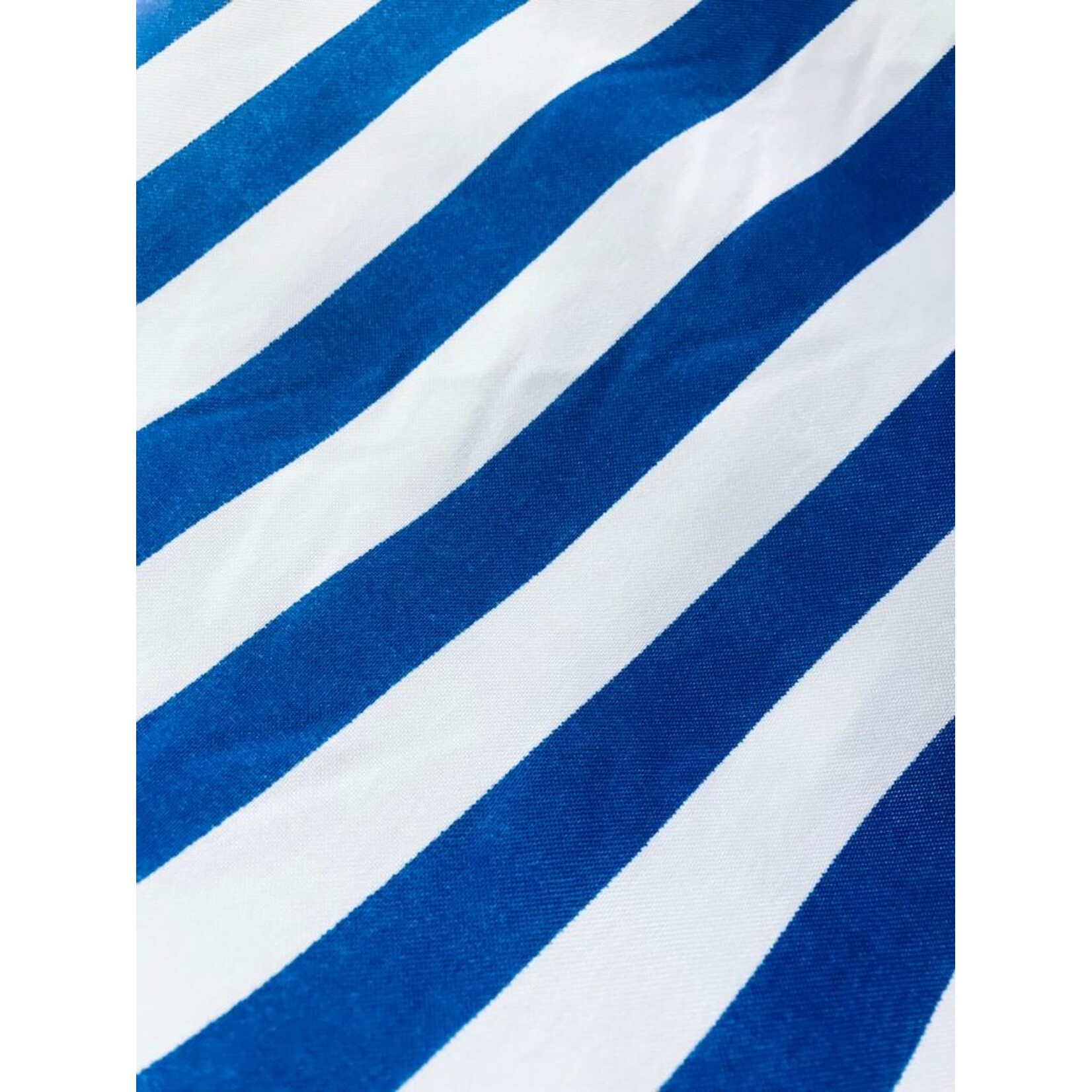 Satin Polyester 58 - 60 Inches Striped - Royal Blue & White