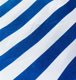 Satin Striped - Royal Blue & White