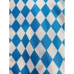 Satin Checkered - White & Turquoise