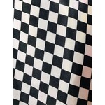 Satin Checkered - White & Black