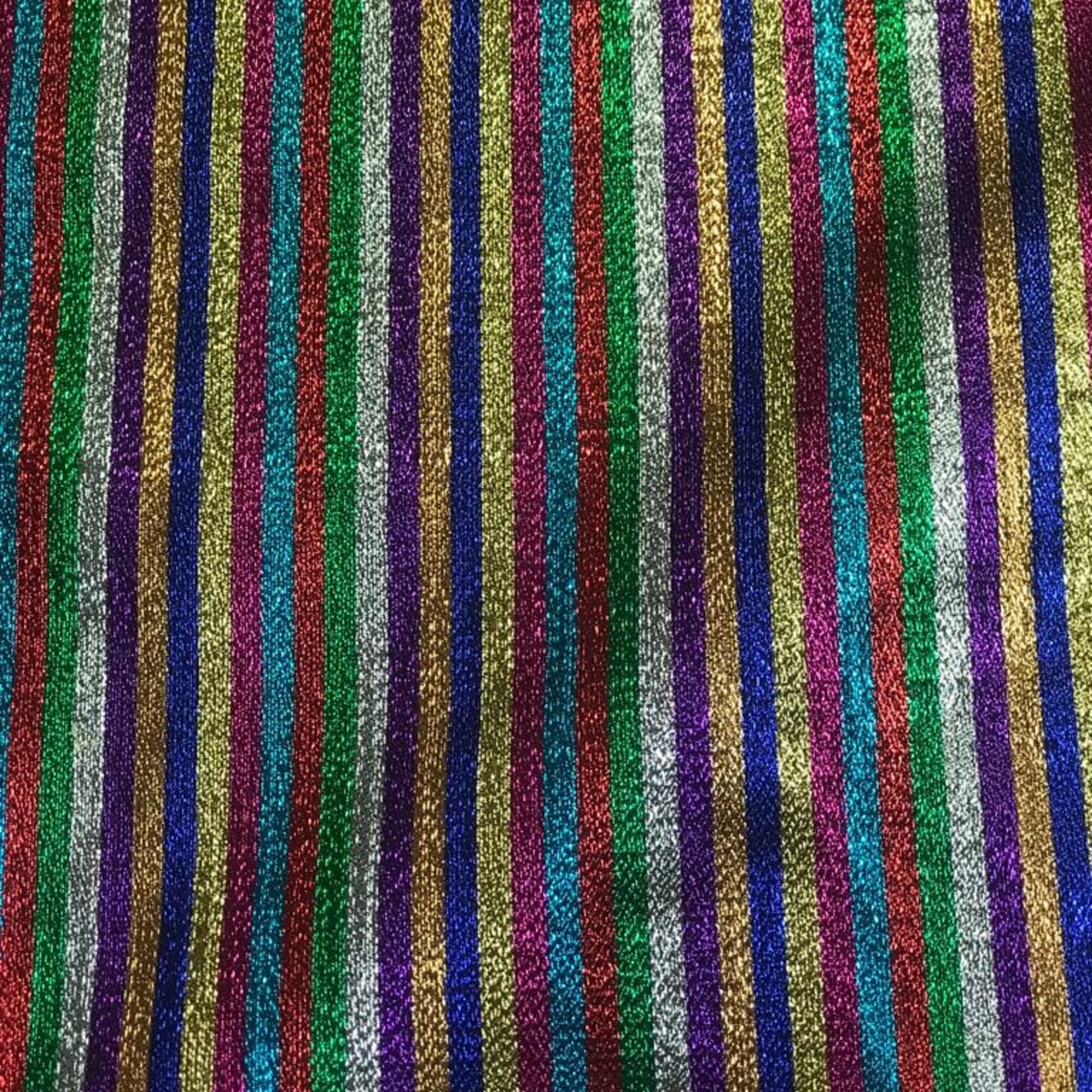 Metallic Stripe Lame - Multi