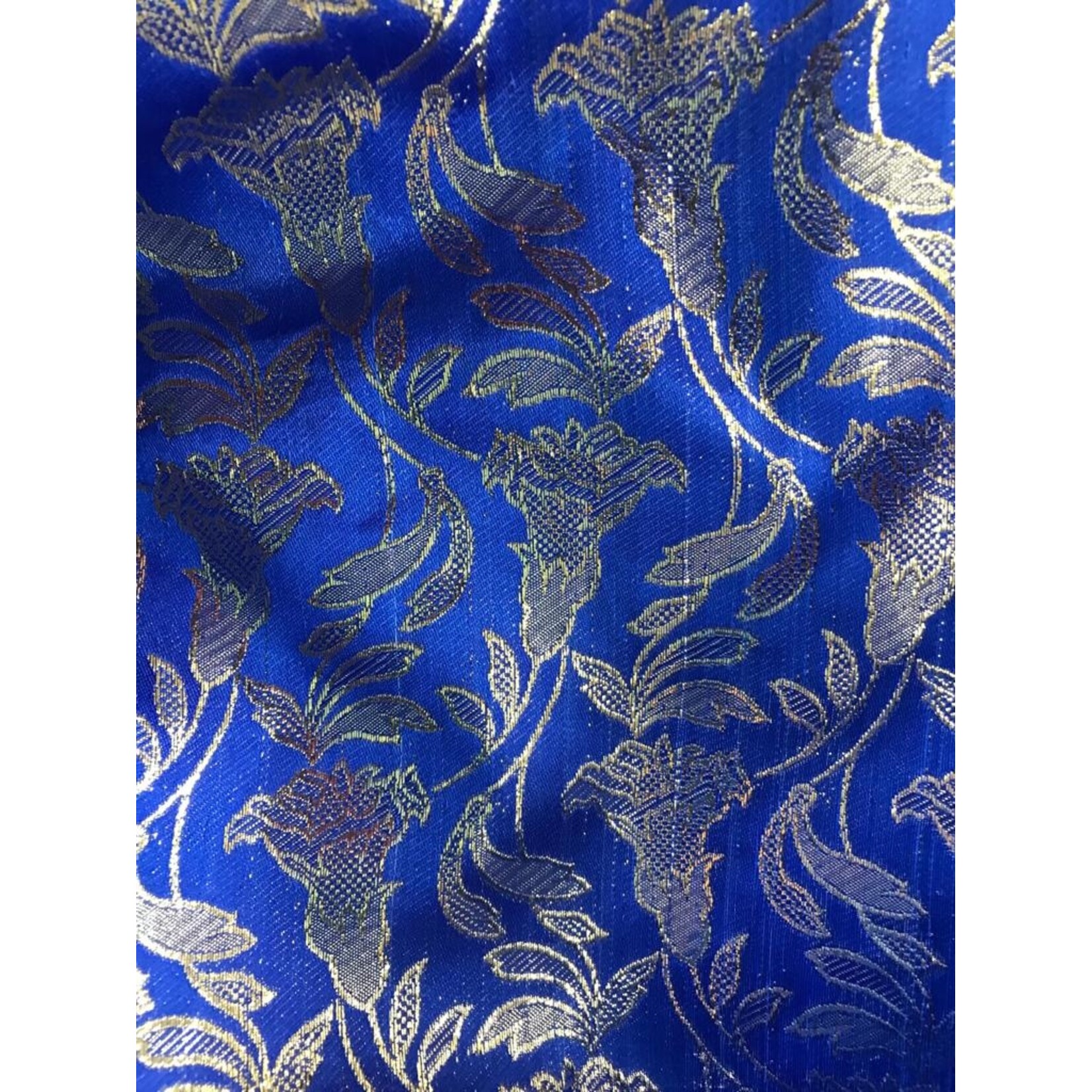 Royal Printed Lame 44 - 45 Inches - Royal Blue