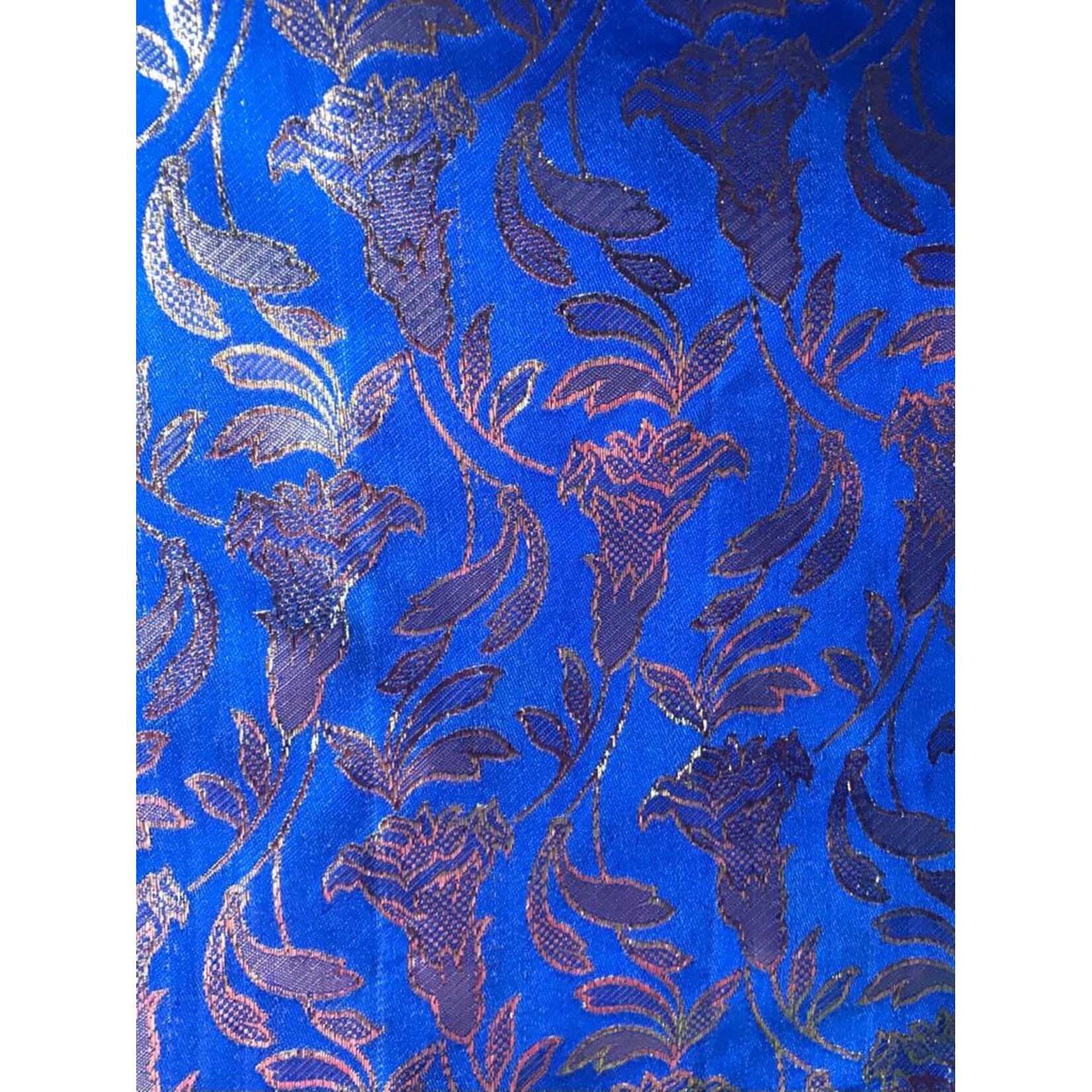 Royal Printed Lame 44 - 45 Inches - Royal Blue