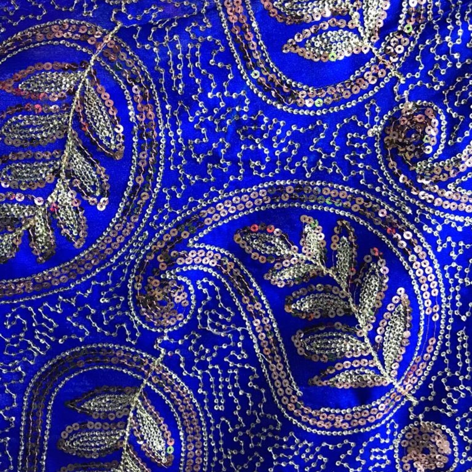 Sequin Brocade Lame - Royal Blue