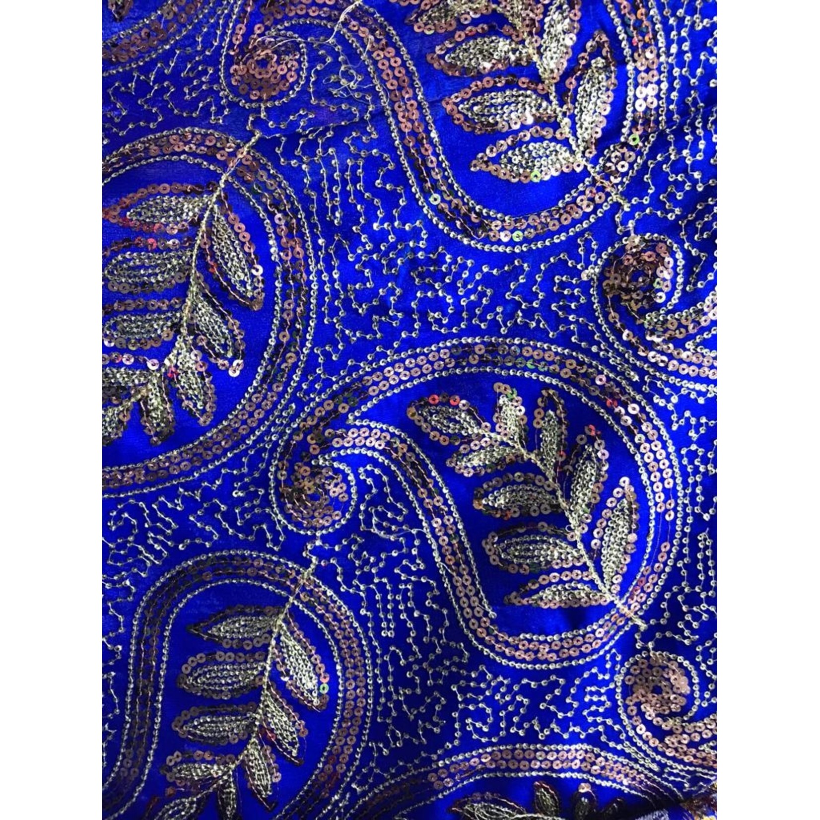 Sequin Brocade Lame - Royal Blue