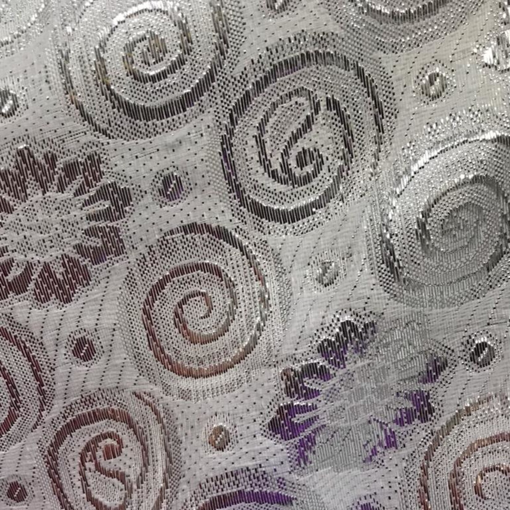 Floral Pattern 2 Brocade Lame - Silver #208