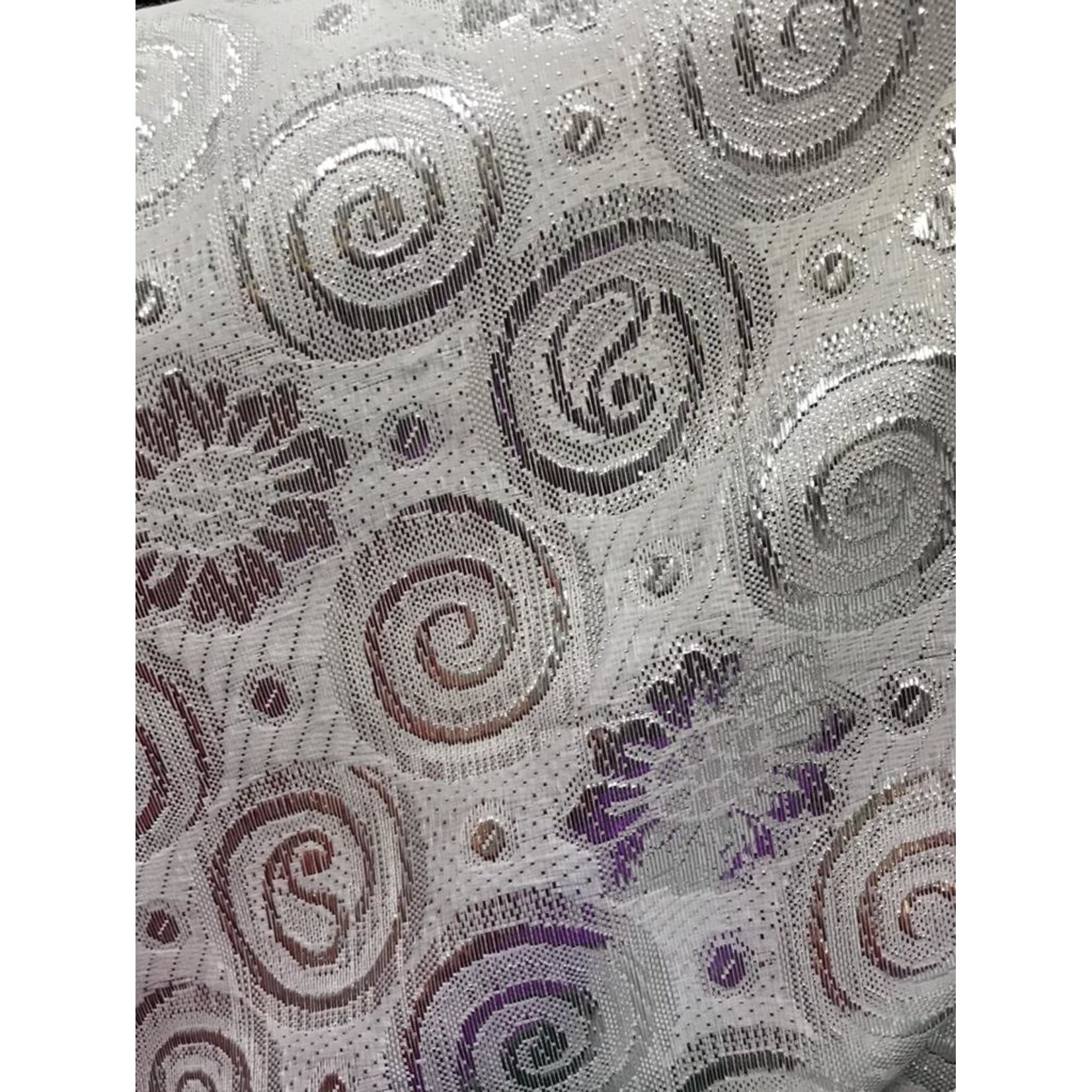 Floral Pattern 2 Brocade Lame - Silver #208