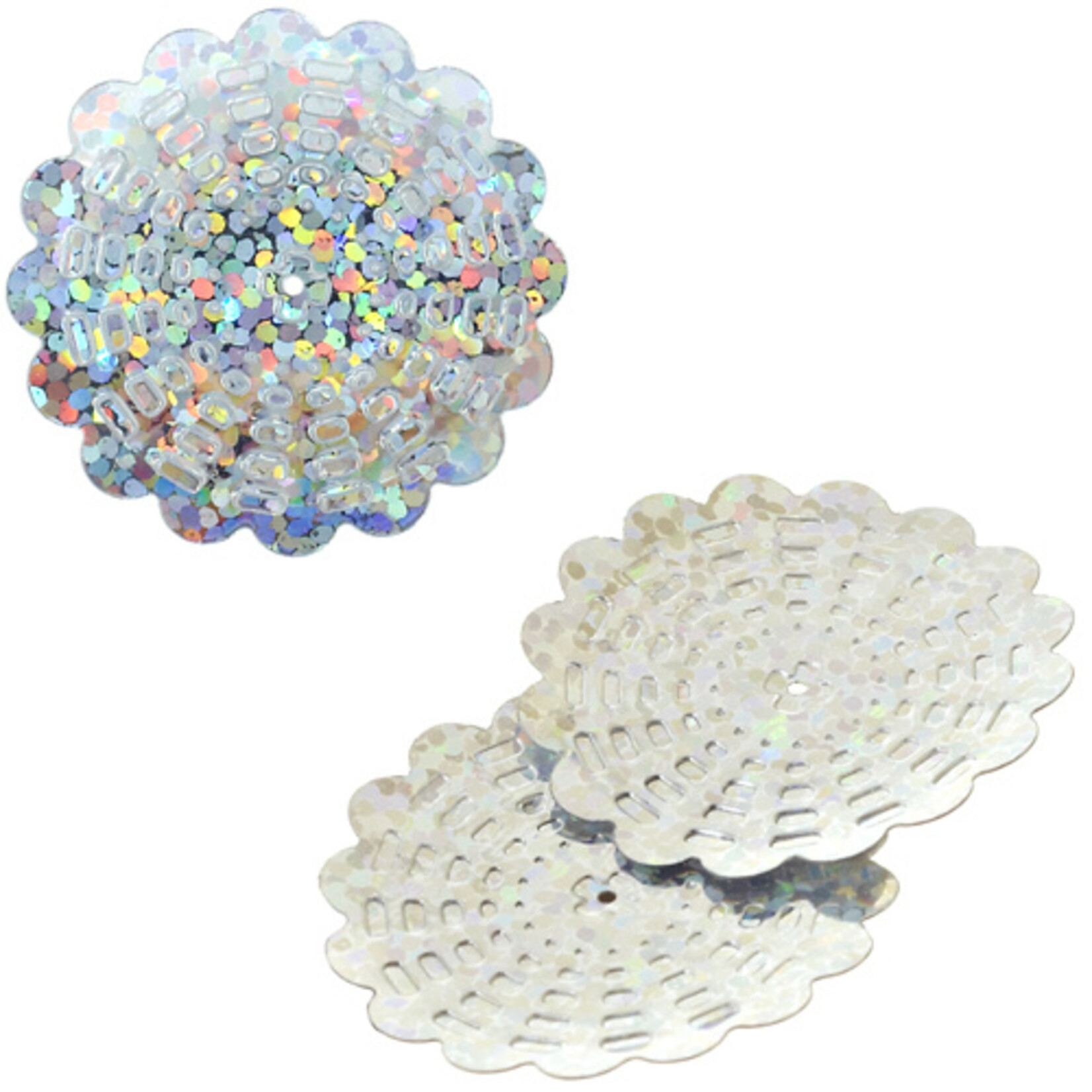 Sequins Hologram 29mm With Hole Flower (100 grams)