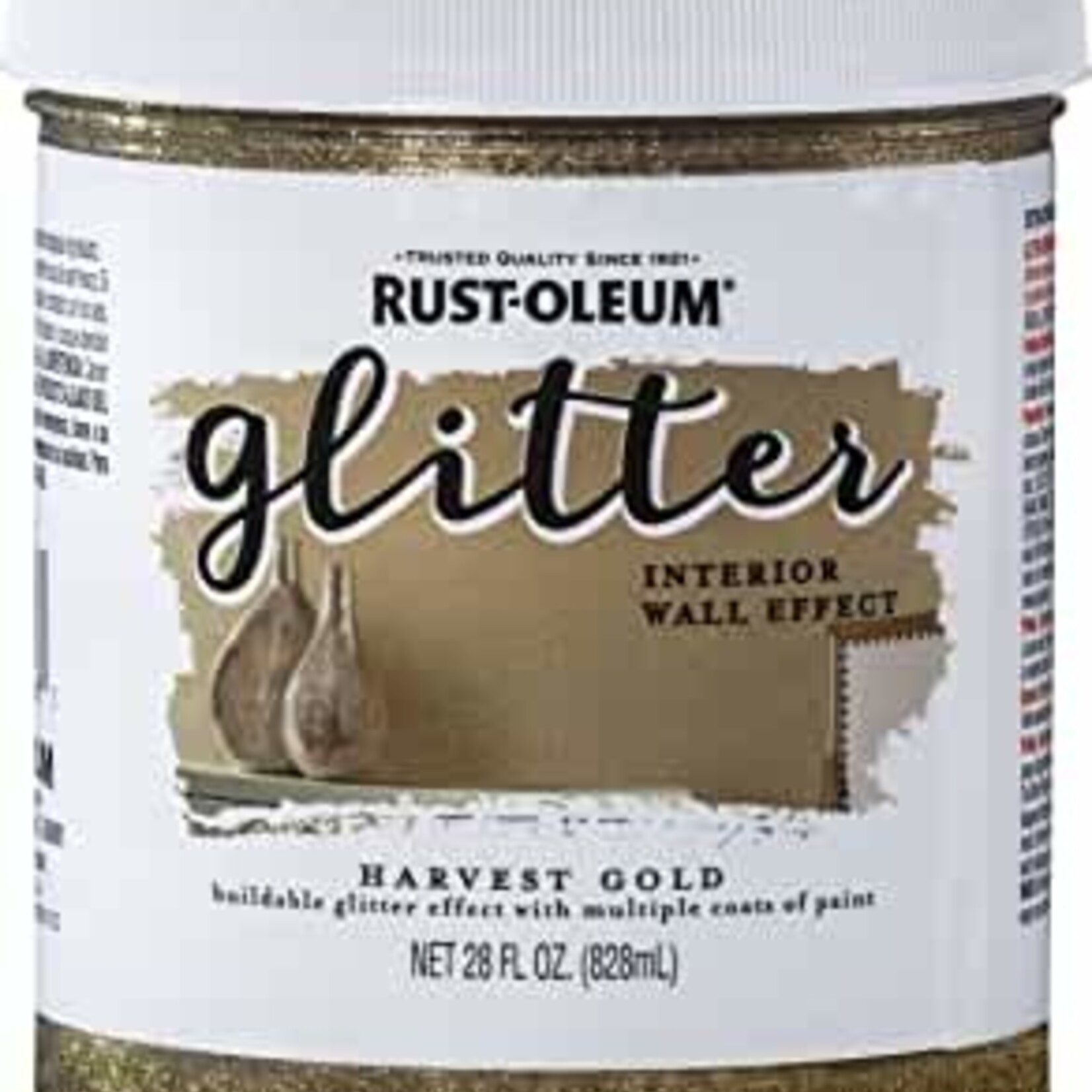 Rustoleum Glitter Interior Wall Paint Harvest Gold 828ml
