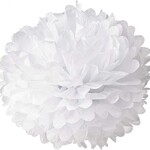 Tissue Pom-Poms 5CT 10" - White