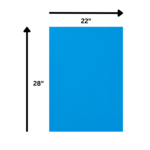 Bristol Board 185GSM 22 x 28 Inches Fluorescent Blue