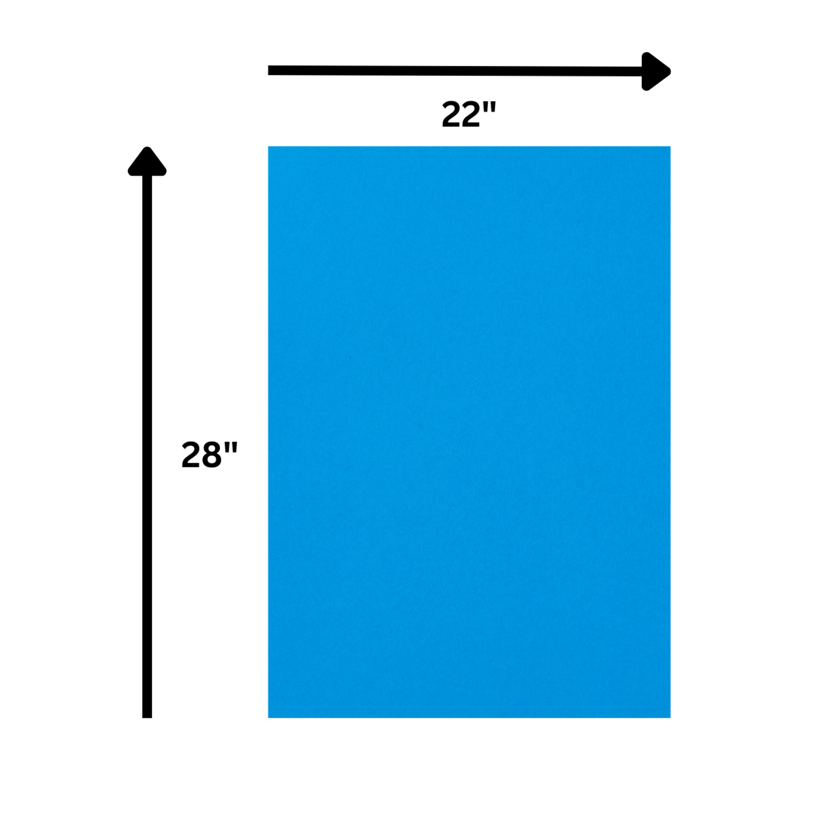 Bristol Board 185GSM 22 x 28 Inches Fluorescent Blue