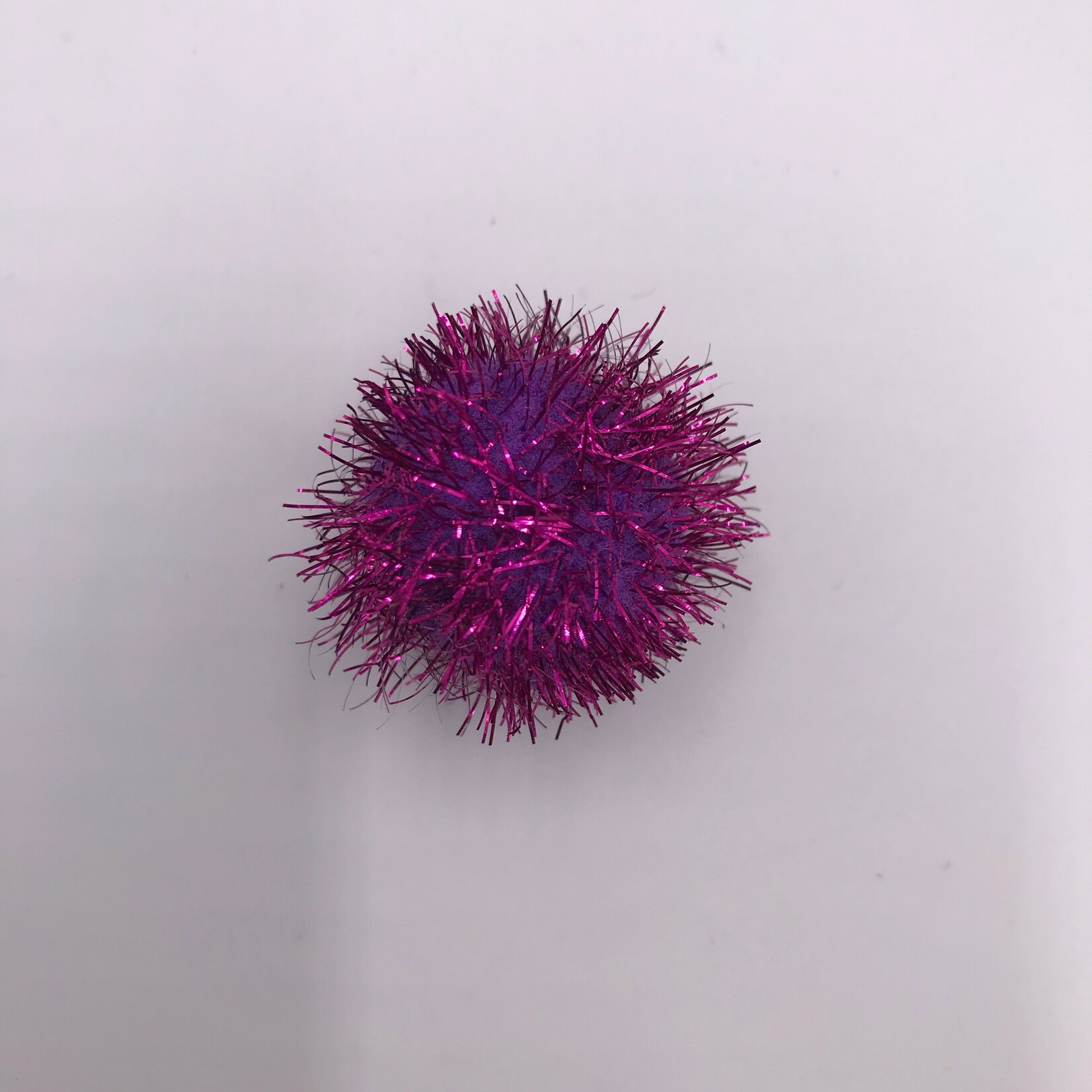 Metallic Pom Poms 3/4 Inch (6 pieces) Purple