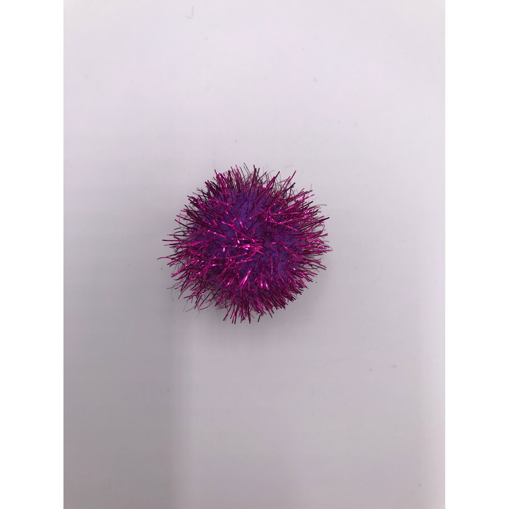 Metallic Pom Poms 3/4 Inch (6 pieces) Purple