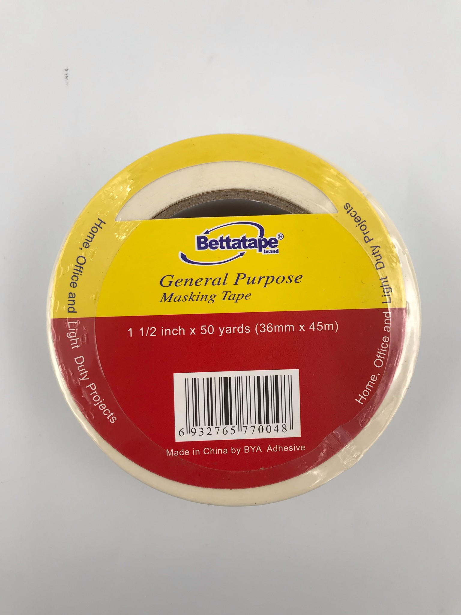 Natural Masking Tape, General Purpose, 1-1/2 Wide