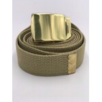 Military Web Belts  Khaki & Gold 54 Inches