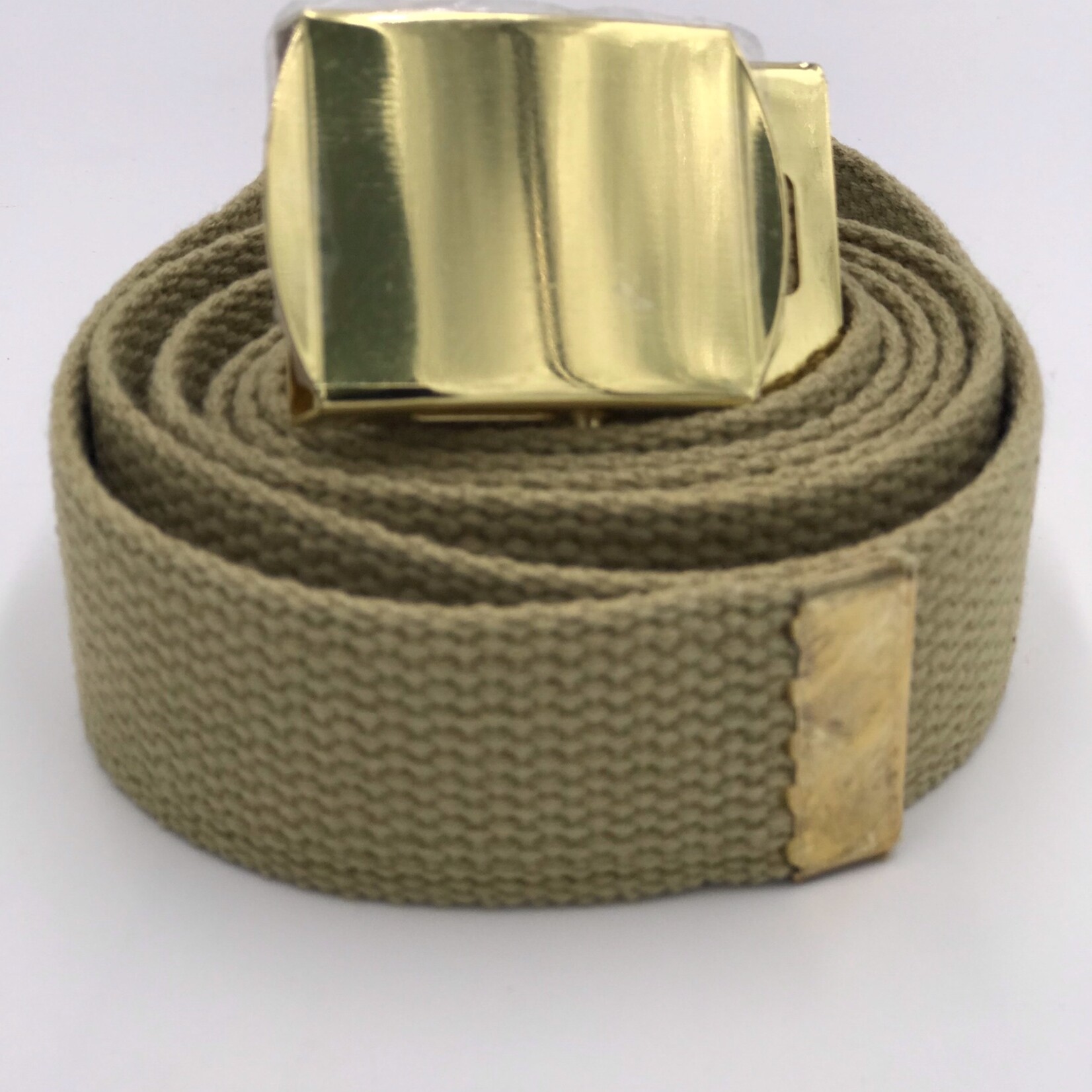 Military Web Belts  Khaki & Gold 54 Inches
