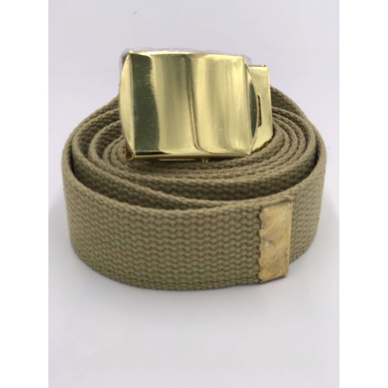 Military Web Belts  Khaki & Gold 54 Inches
