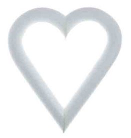 Styrofoam Heart White 9/1 Inches