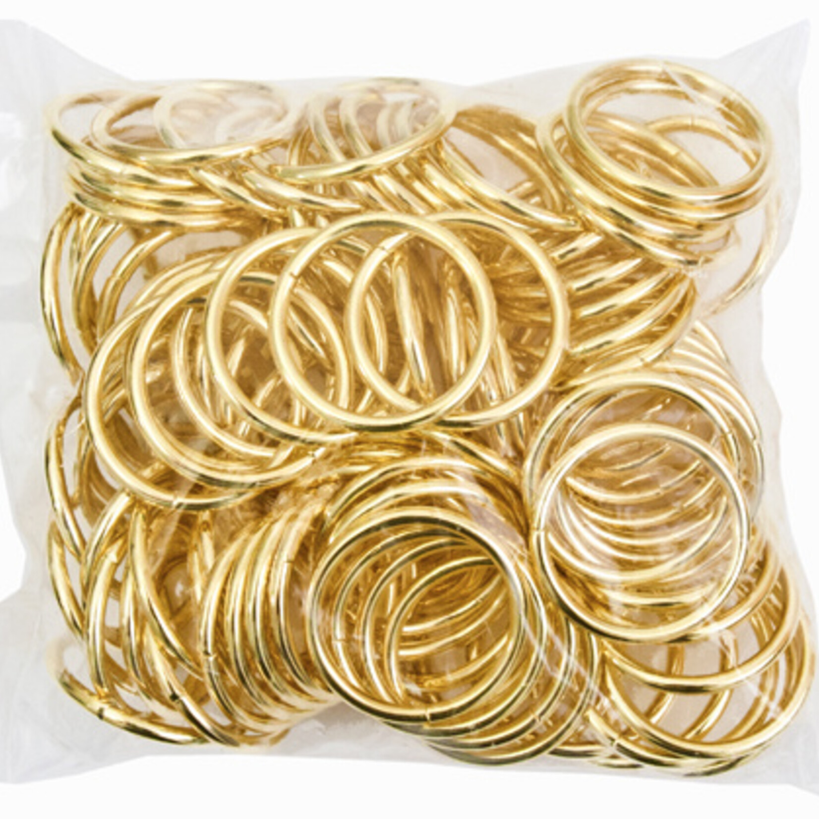 Metal Rings Brass 1 inch (100 pcs)