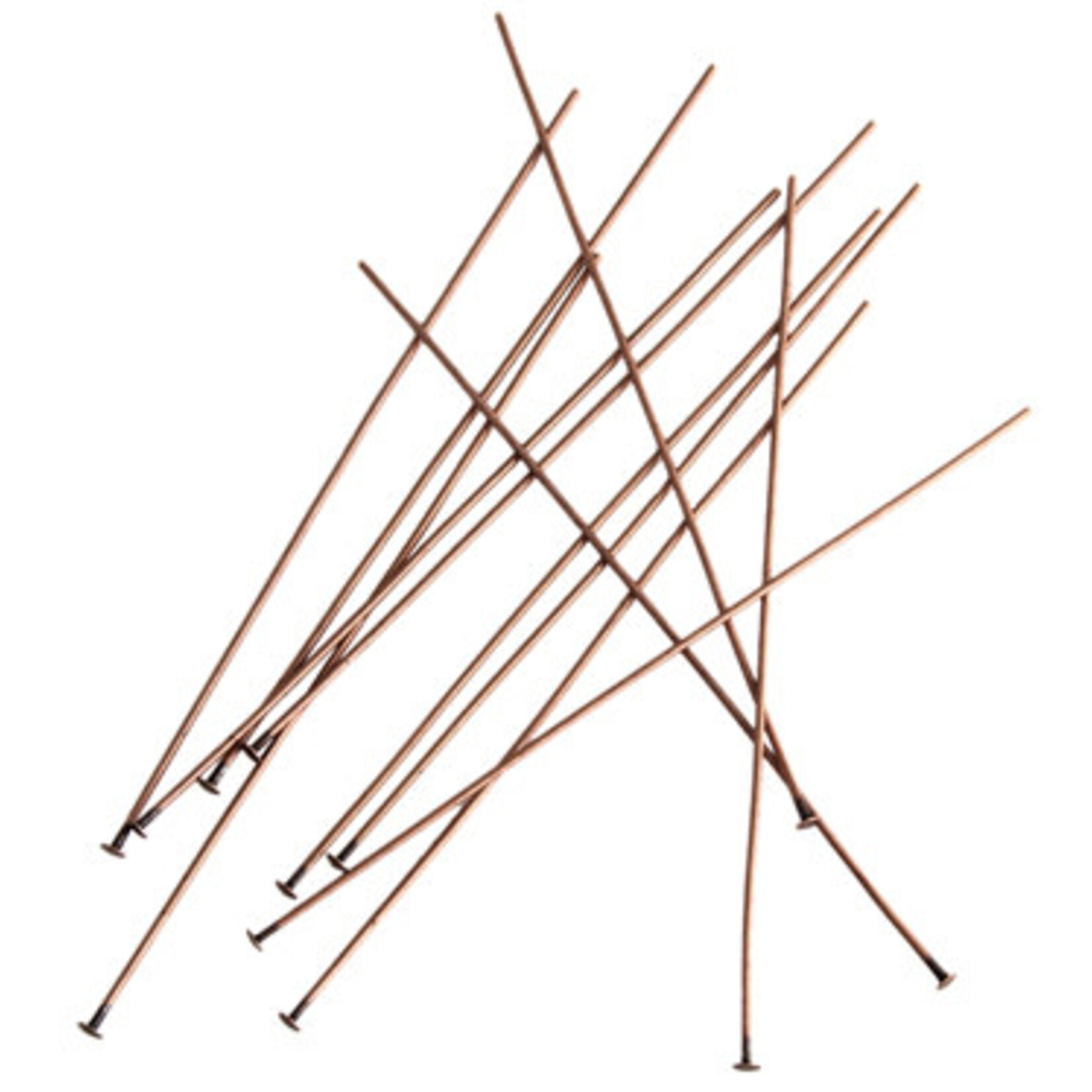 Head Pins (500 pcs) Antique Copper 2 Inches 21ga (.028)