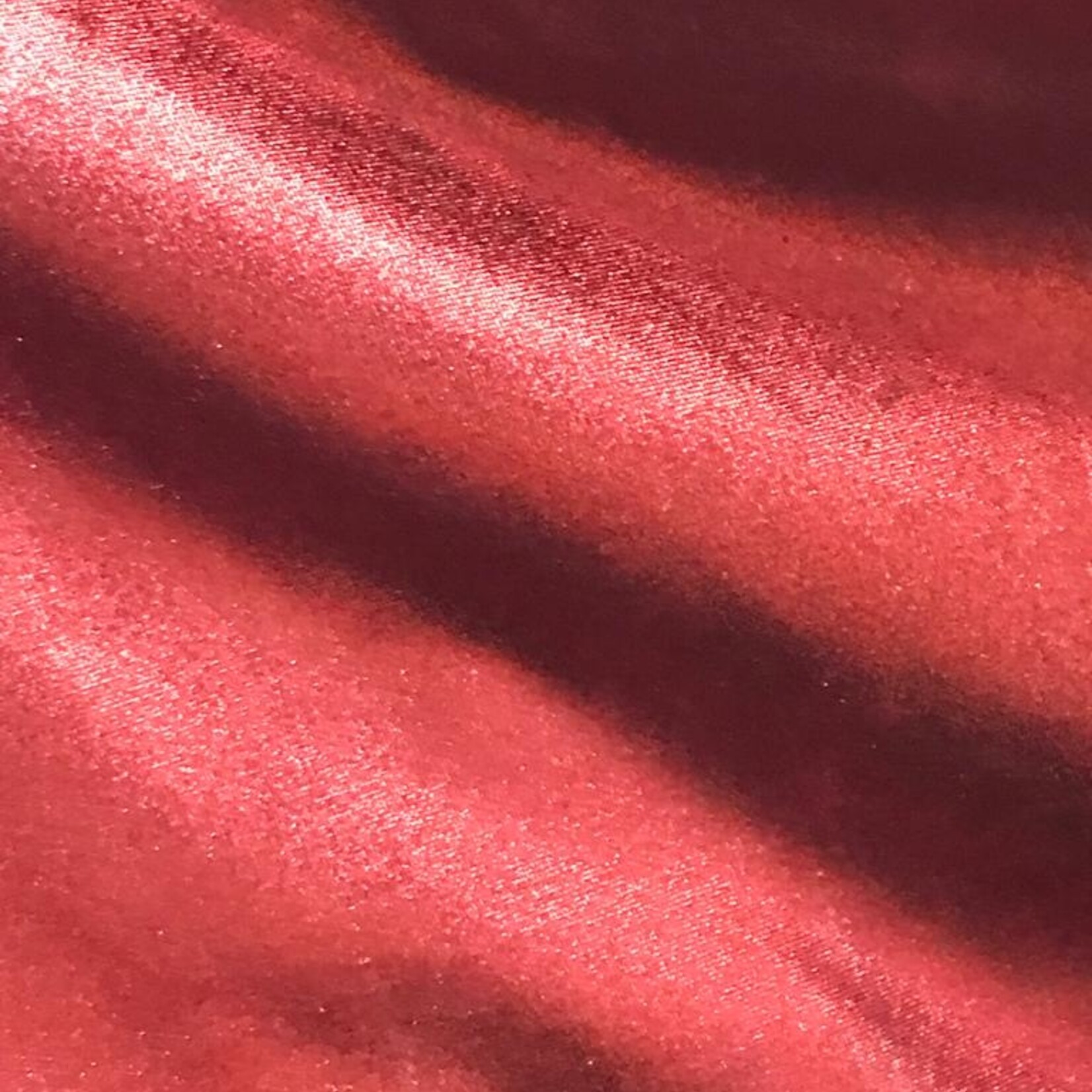 Metallic Spandex - Brick Red