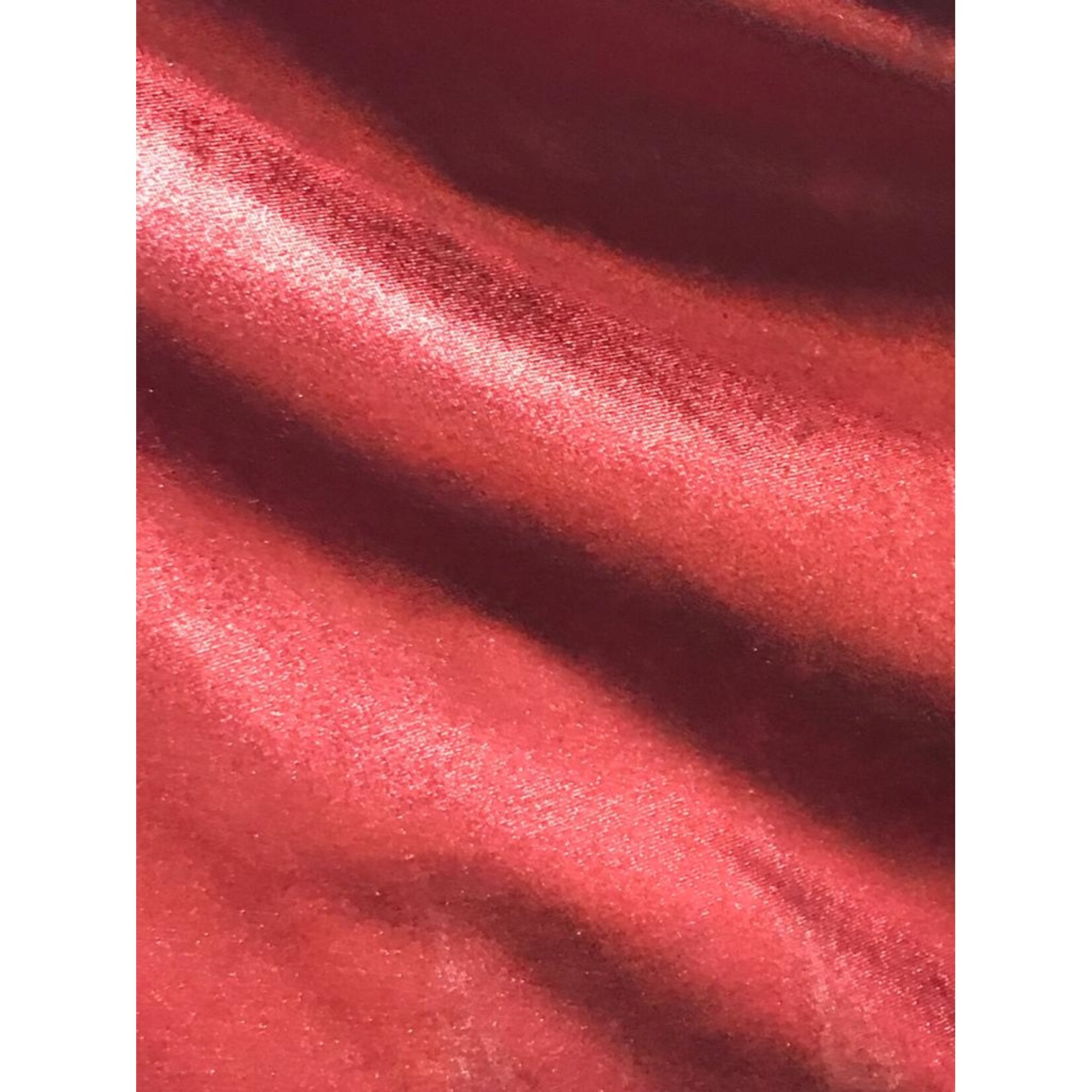 Metallic Spandex - Brick Red