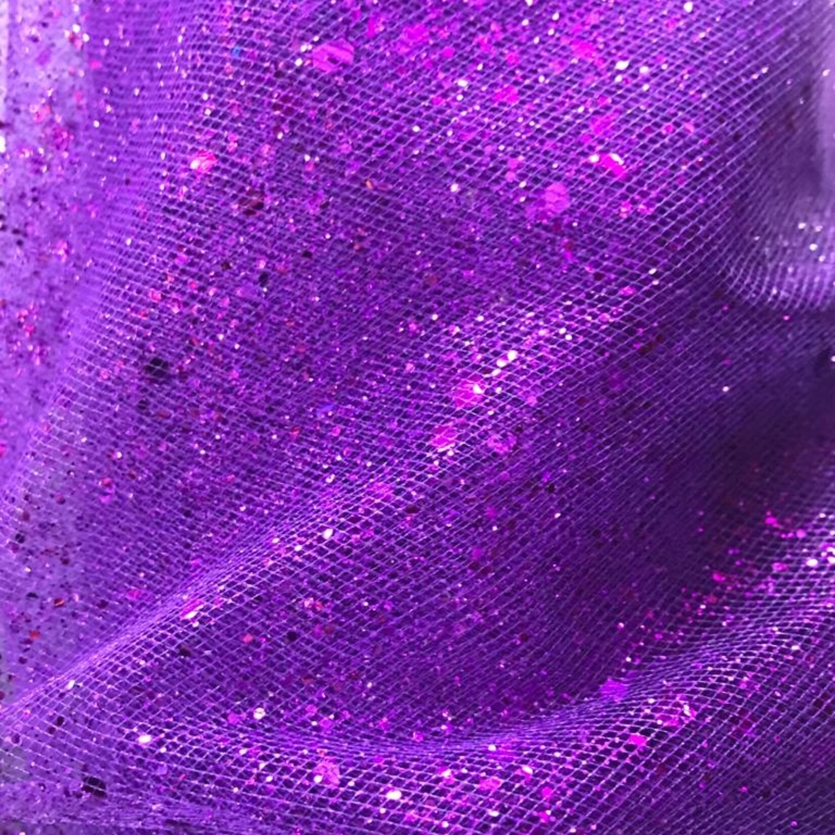 Glitter Mesh Non-stretch 58-60 Inches - Purple