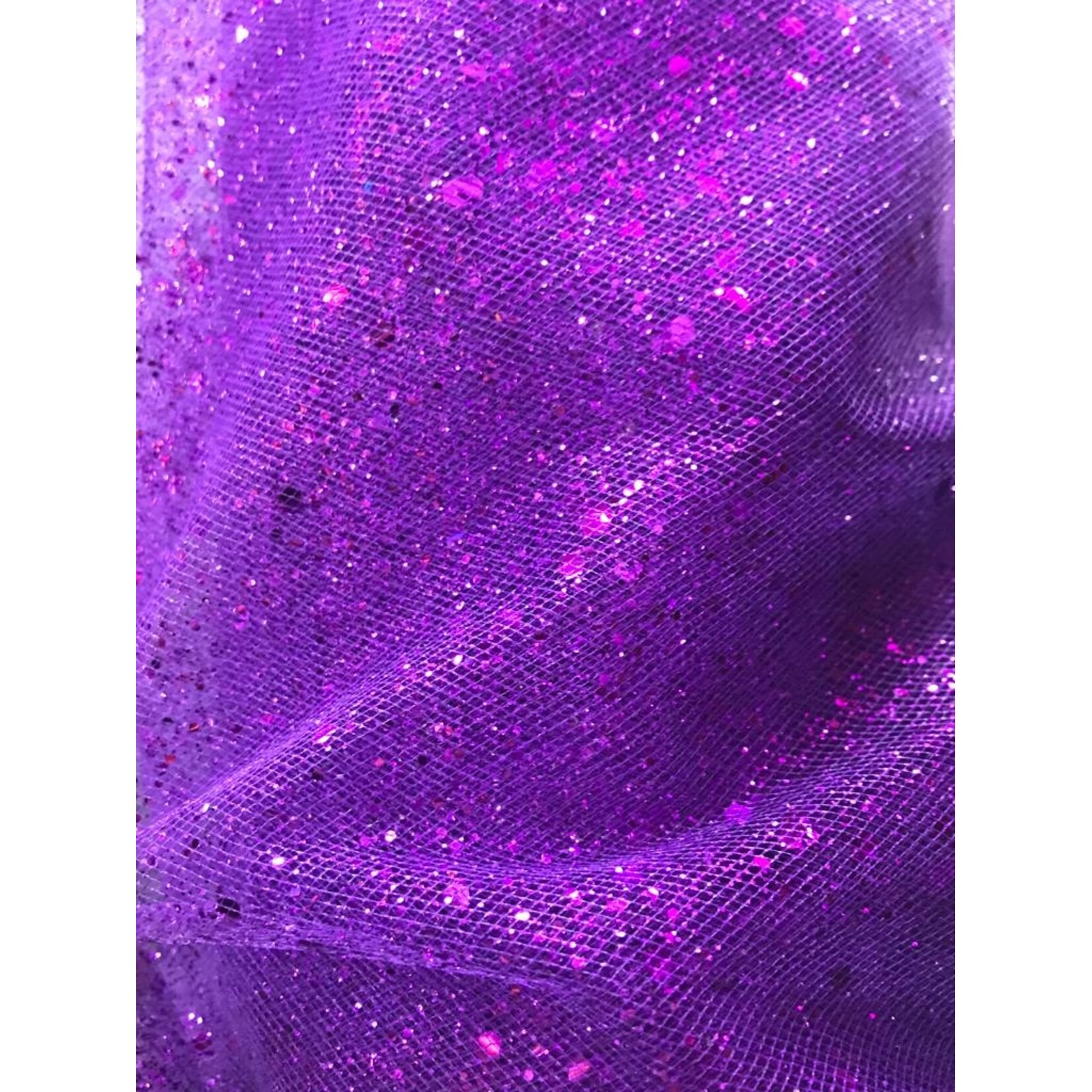 Glitter Mesh Non-stretch 58-60 Inches - Purple