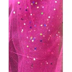 Glitter Mesh Non-stretch 58-60 Inches Multi - Fuchsia #01