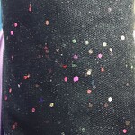 Glitter Mesh Non-stretch 58-60 Inches Multi - Black #01